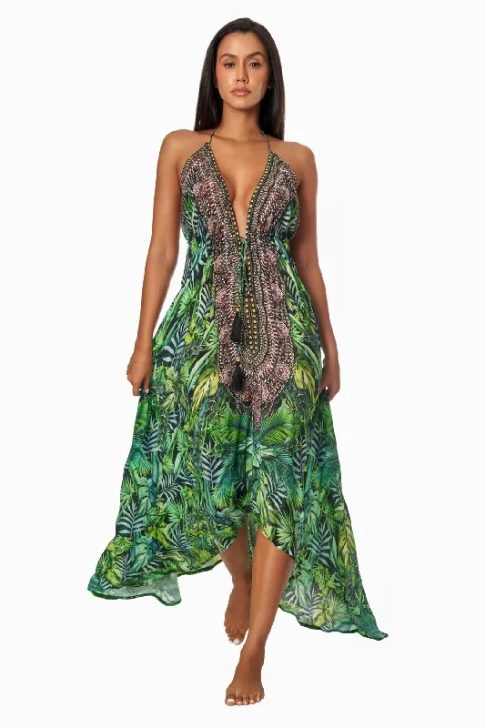 Weekend Savings Delight Wild Country Printed Convertible 3 Way Maxi Dress Wholesale
