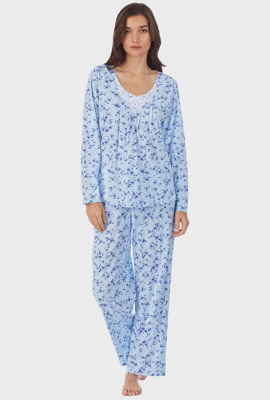 Low Cost Winter Floral Cotton Long Pajama Set