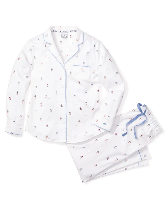 Savings Event Women's Twill Pajama Set in Bateau