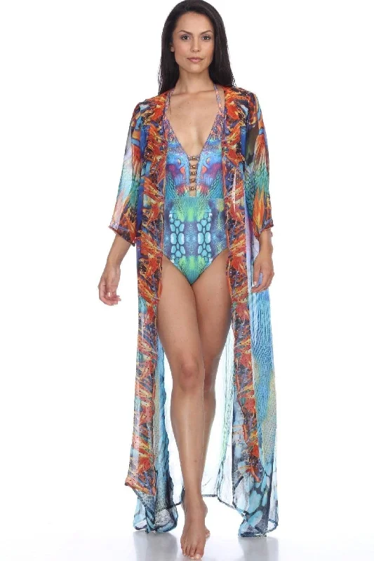 Massive Deal Womens Fashion Print Kimono Casual Cardigan Loose Cover up
