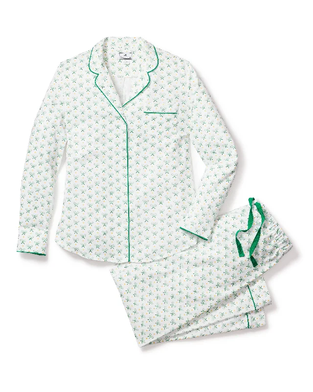 Women's Twill Pajama Set in Match Point