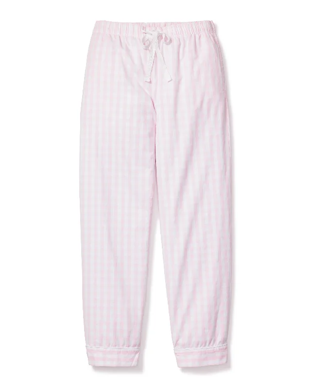 Sale Event Women's Twill Pajama Pants in Pink Gingham