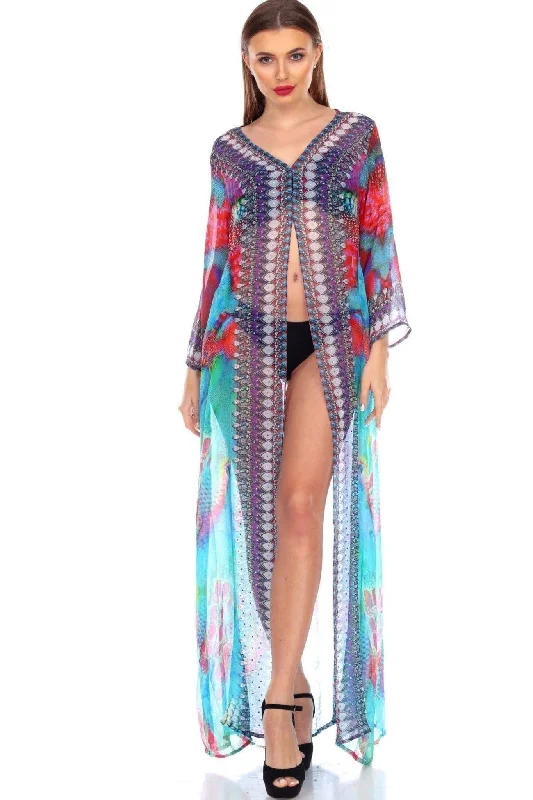 Crazy Deal Women's Sexy Open Front Swimsuit Swim Beach Maxi Cover Up Dress