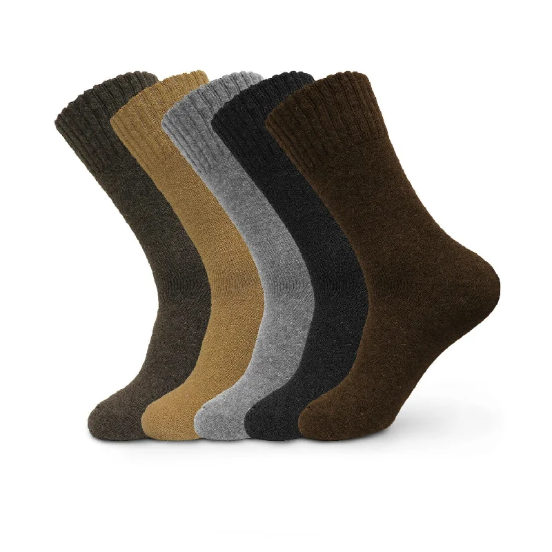 Instant Deal 4Pairs Men's Super Warm Heavy Crew Thermal Merino Wool Winter Socks 7-13