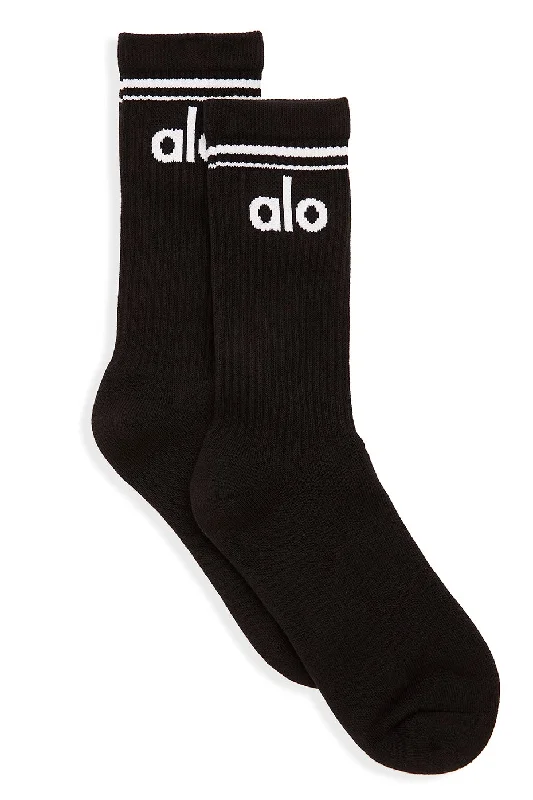 Cash Savings Unisex Throwback Sock - Black/White