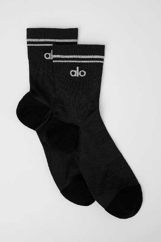 Weekend Discounts to Indulge In Unisex Half-Crew Performance Sock - Black