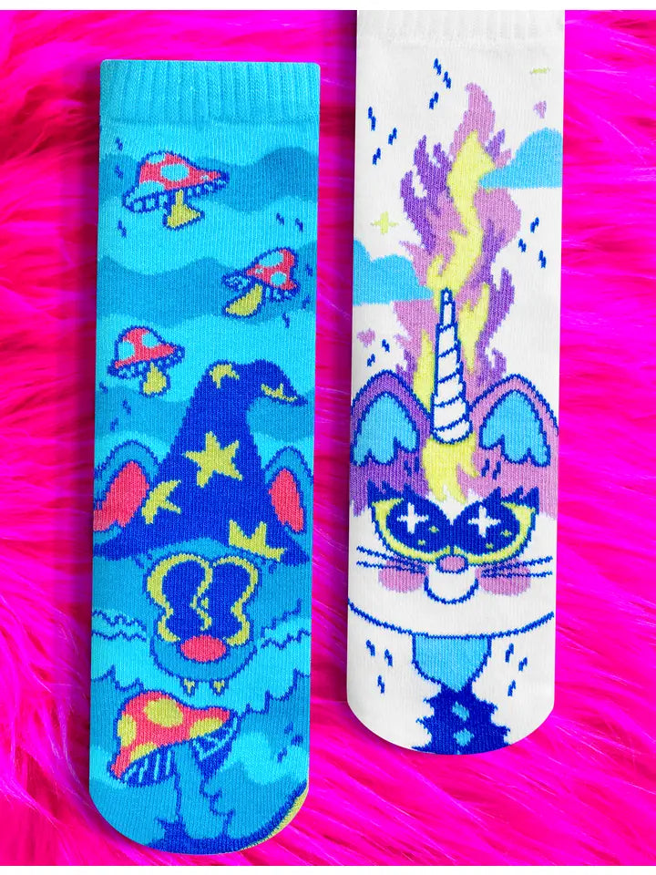 Super Deal Abra and Catabra | Kids Socks | Mismatched Fun Socks