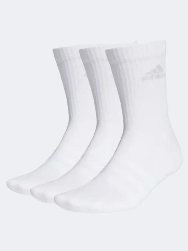 Markdown Sale Adidas Cushioned Unisex Training Sock White/Light Grey