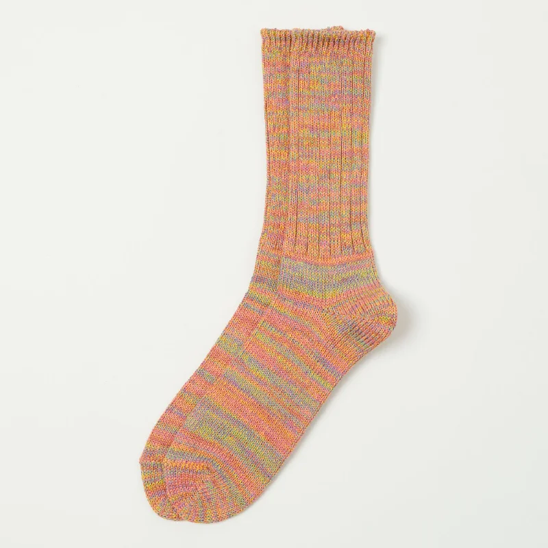 Weekend Offers That Dazzle Anonymous Ism 5 Colour Mix Crew Socks - Pink