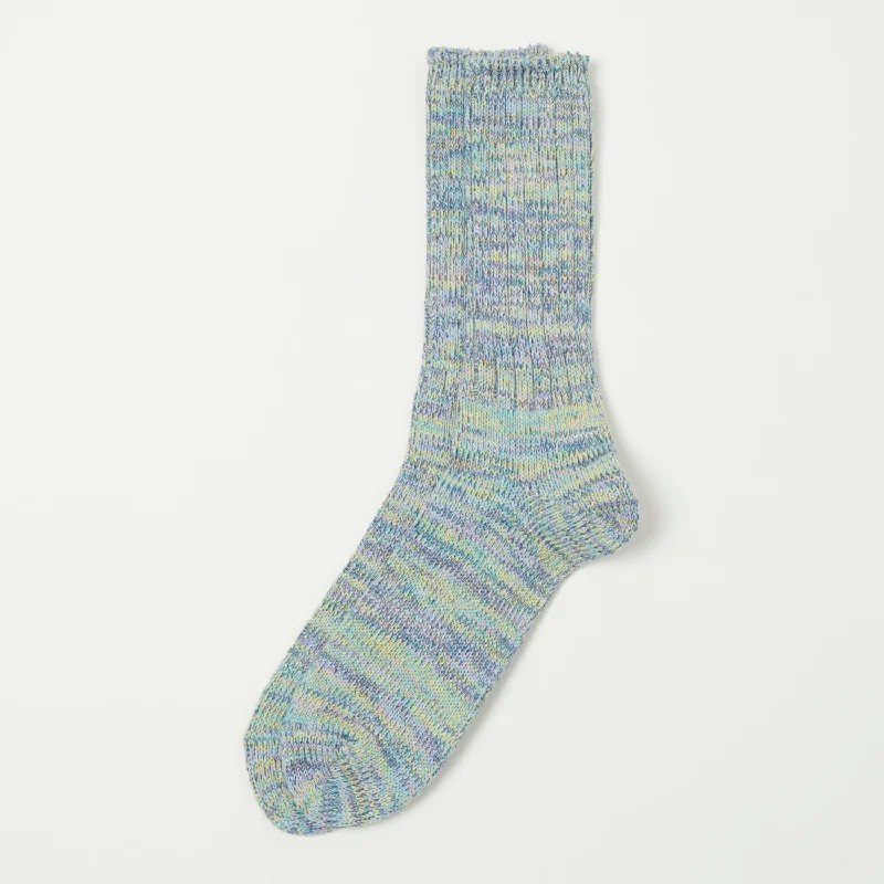 Amazing Value Anonymous Ism 5 Colour Mix Crew Socks - Sax