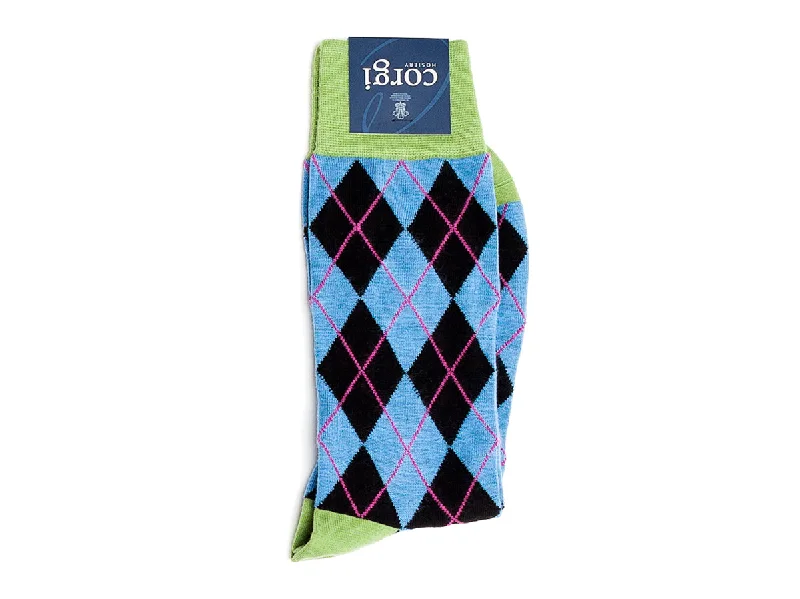 Argyle Socks Light Blue