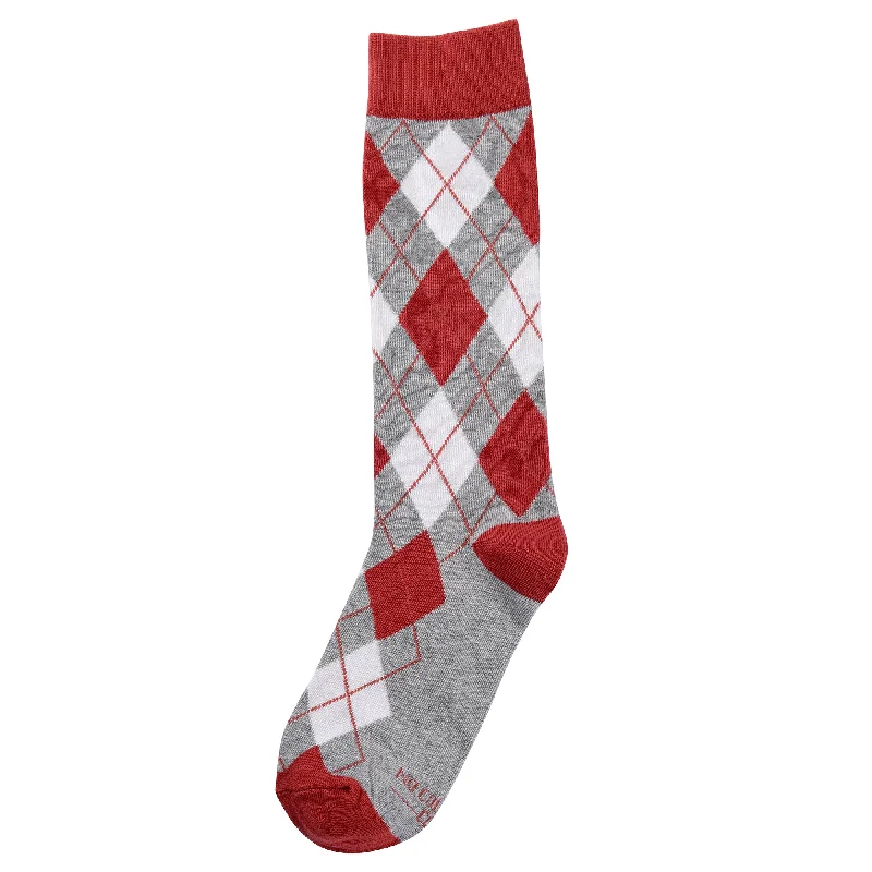Shop the Weekend Away Burnt Orange Argyle Socks