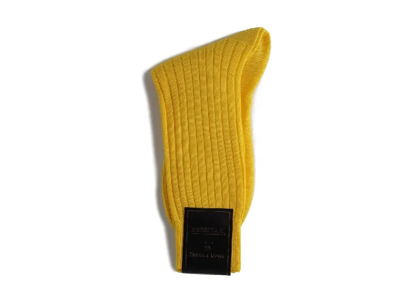 Weekend Savings Extravaganza Calf Length Cotton Socks 3-Ply Lemon