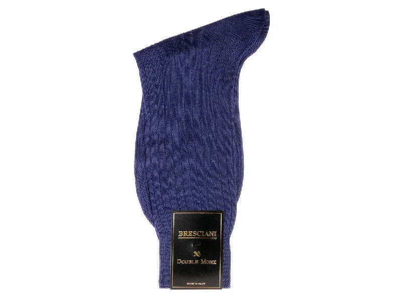 Calf Length Cotton Socks Indigo