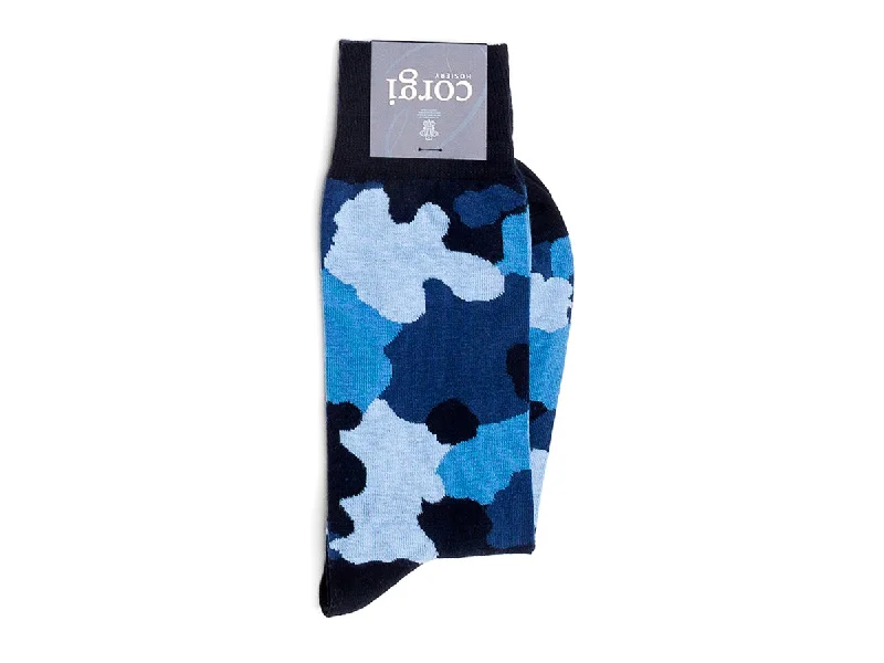 Weekend Deals That Sparkle Camouflage Socks Black Blue