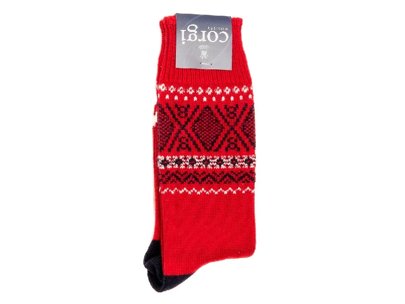 Weekend Steals Await Cashmere Cotton Socks Red
