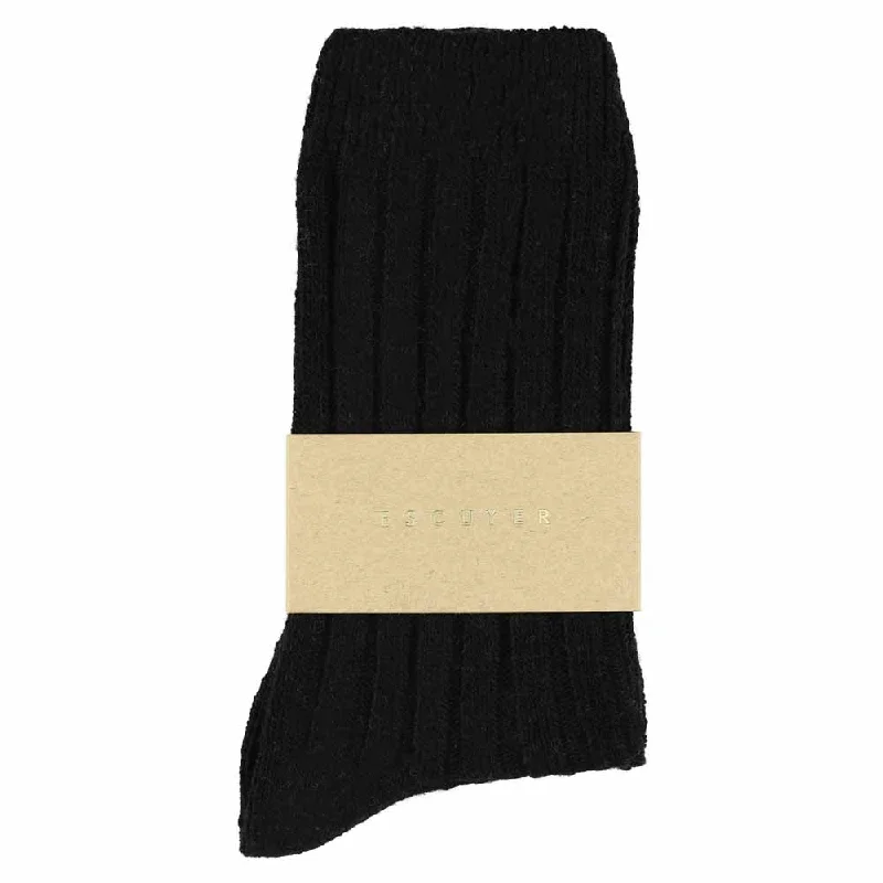 Weekend Specials to Enjoy Cashmere Crew Socks Women - Black