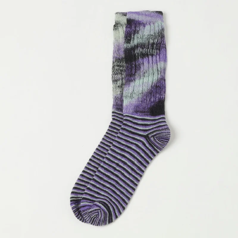 Take Advantage Chamula Loose Rib Socks - Plum