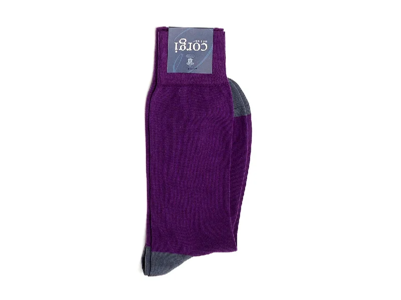 Weekend Bargains to Celebrate Charles Plain Socks Purple