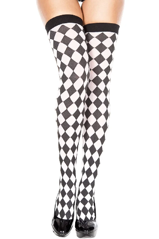 Bargain Alert Checker Thigh High Stockings