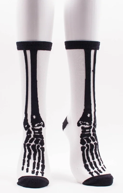 Clear Skeleton | Sheer Socks