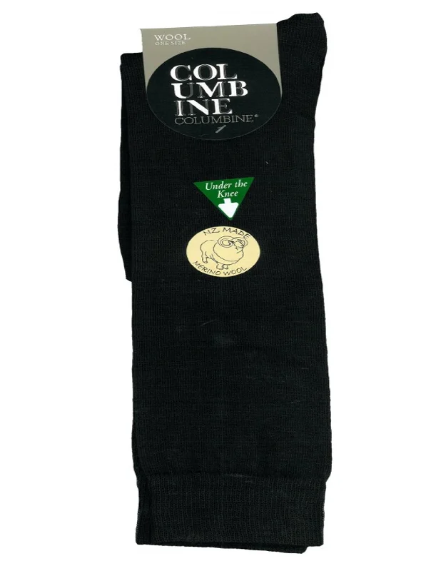 Unmissable Sale Columbine 625  Merino Wool Under The Knee Sock Black