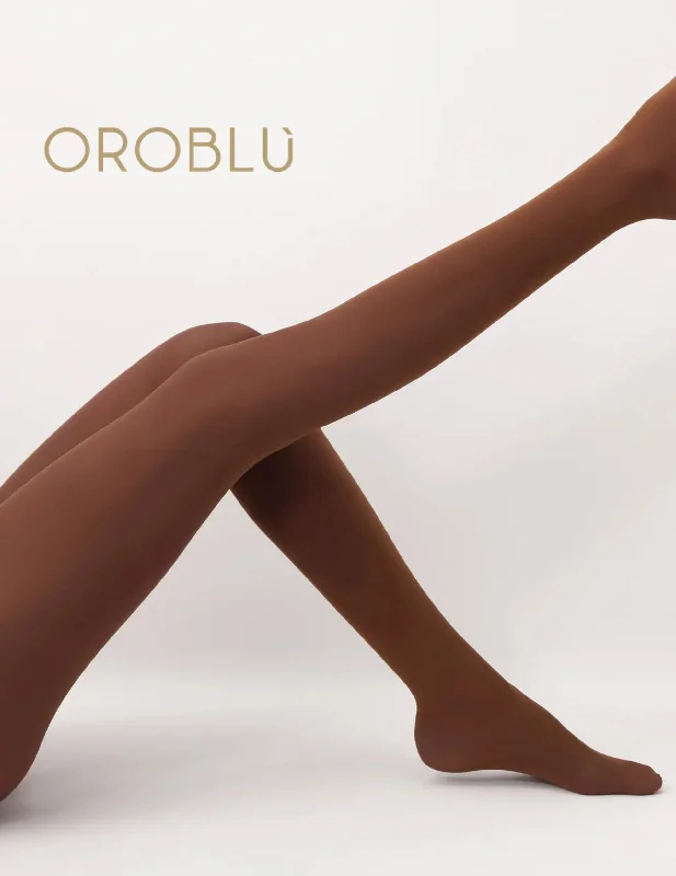 Weekend Wonders Await! Oroblu Clearance All Colours Double Face Tights Violet/Caramel VOBC67548
