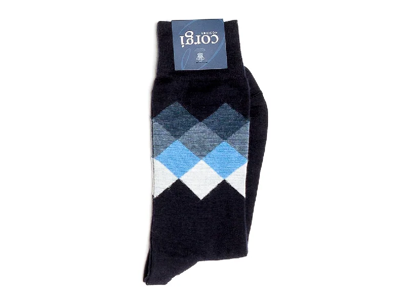 Weekend Bargains to Sizzle Diamond Pattern Socks Black