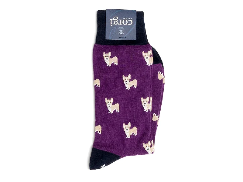 Super Savings Dog Pattern Socks Purple