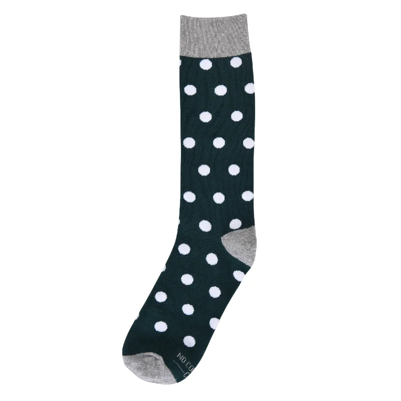 Weekend Offers That Impress Emerald Green with White Polka Dot Socks