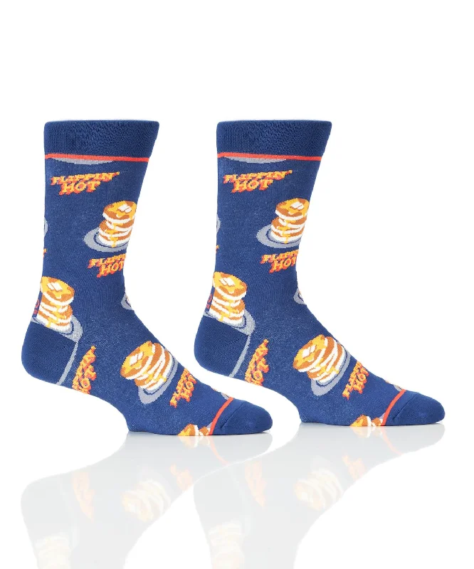 Buy Today "Flippin Hot" Cotton Dress Crew Socks by YO Sox -Large