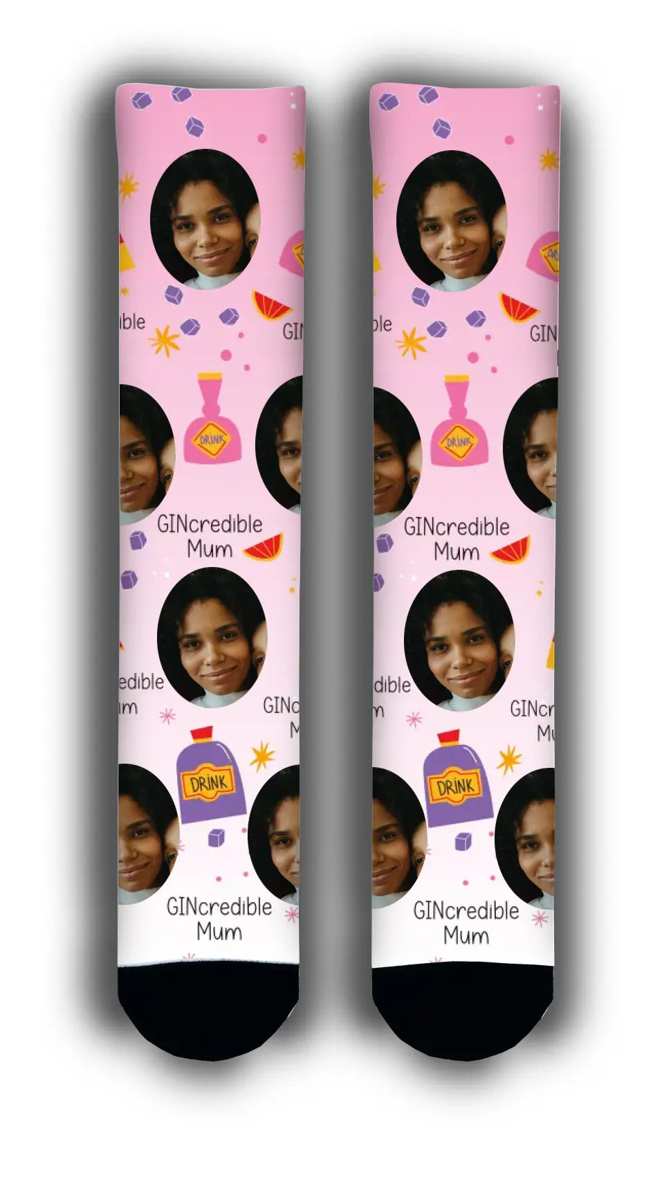 GINcredible Mum Personalised Face Socks