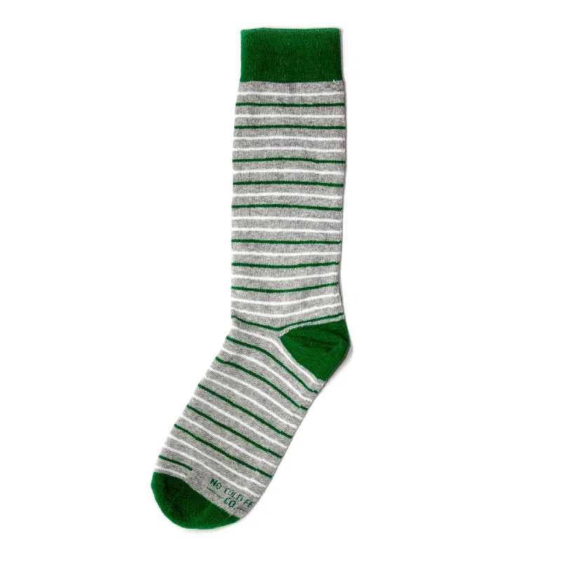 Best Choice Green and Grey Striped Socks