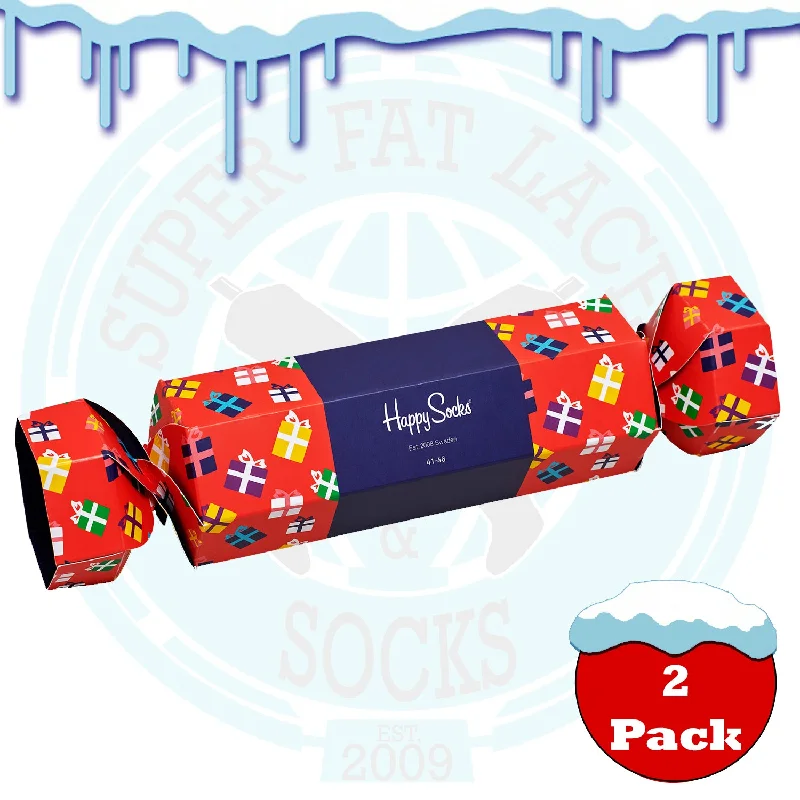 Weekend Deals That Amaze Happy Socks Men's Present Cracker Gift Box - 2 Pack