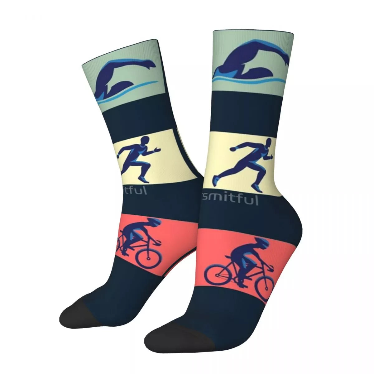 Weekend Savings Delight Men's Triathlon Themed Socks