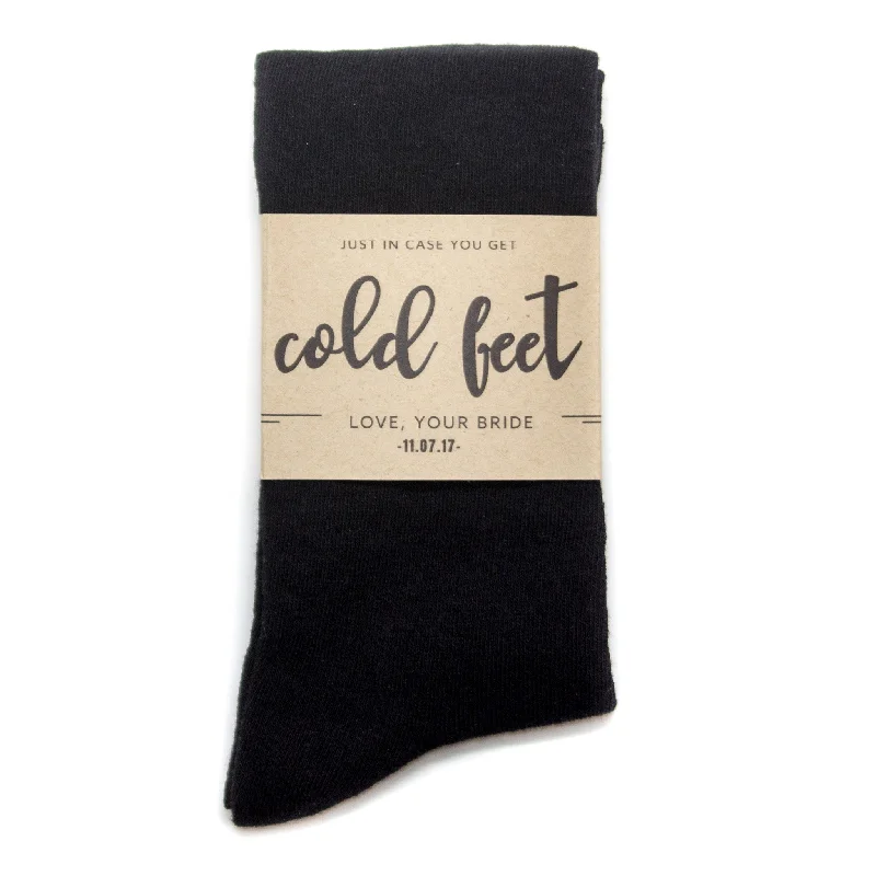 Stock Up "In Case You Get Cold Feet" Label with Wedding Date