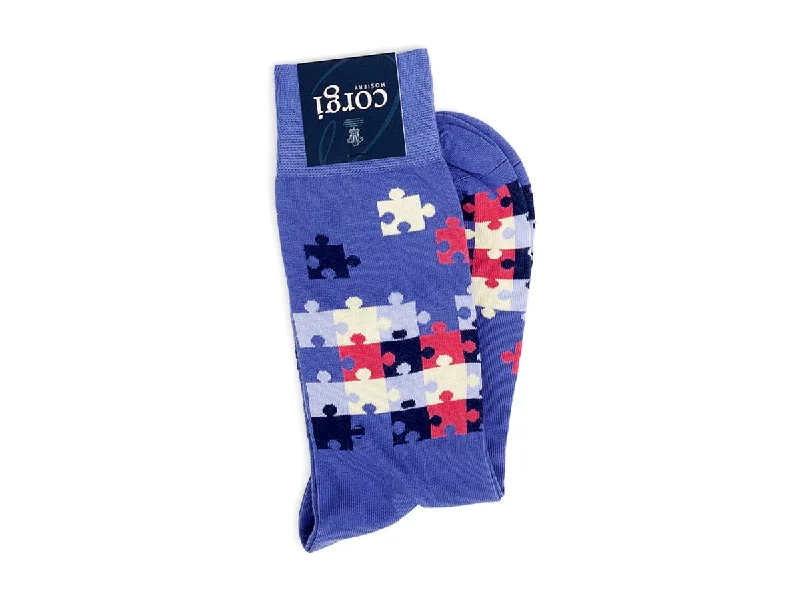 Big Deal Jigsaw Socks Lilac