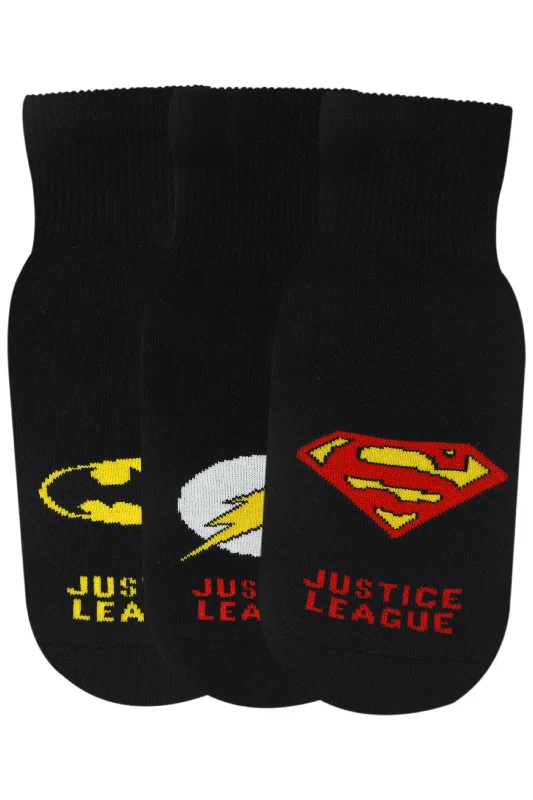 Justice League By Balenzia Ankle Socks For Men (Pack Of 3 Pairs/1U)