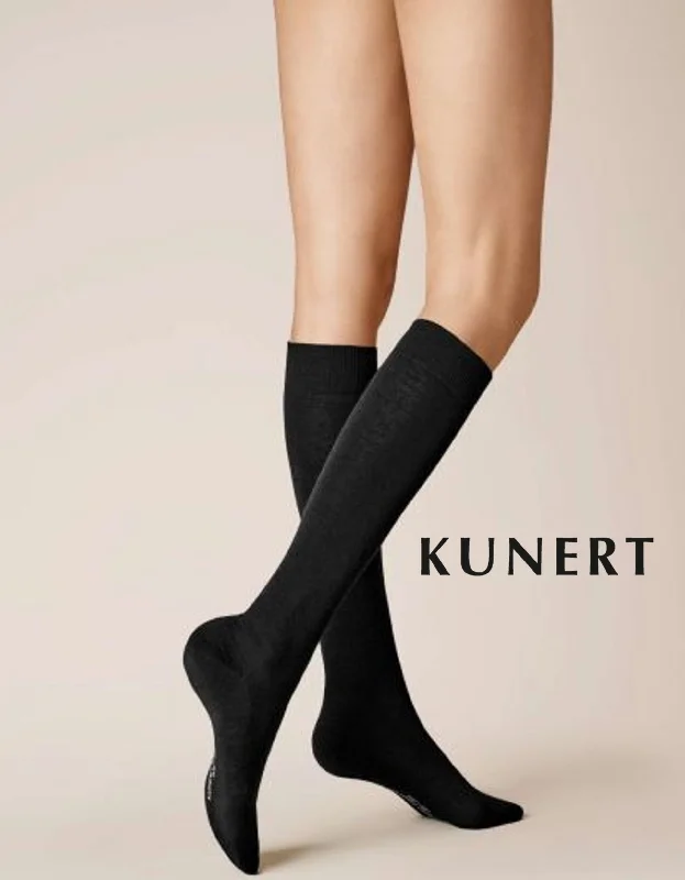 Instant Savings Kunert Soft Wool Care Black Knee High Socks 263400
