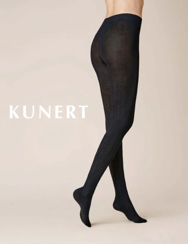 Weekend Bargains to Sizzle Kunert Winter Dreams Black Wool/Cotton Plait Tights 394300 Weekend Bargains to Sizzle Kunert Winter Dreams Black Wool/Cotton Plait Tights 394300