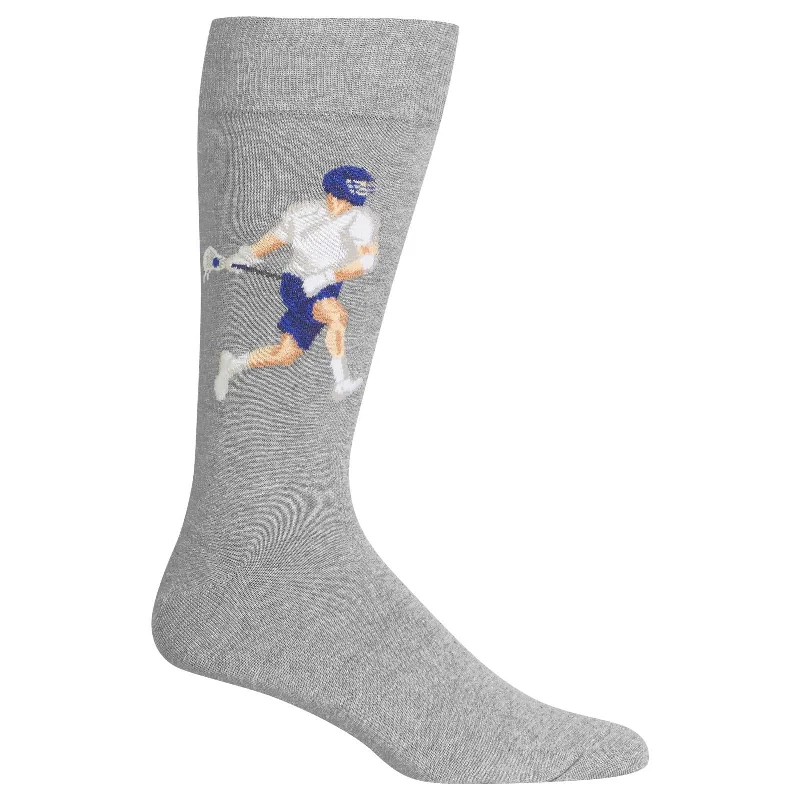 Midnight Sale "Lacrosse Player" Crew Socks by Hot Sox - Large