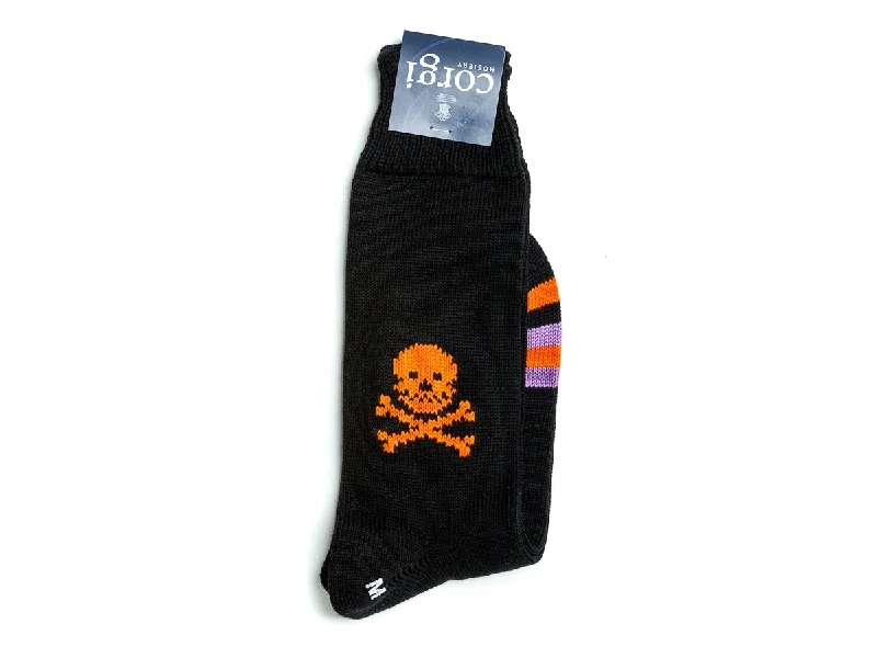 Flash Deal Large Skull Socks Black