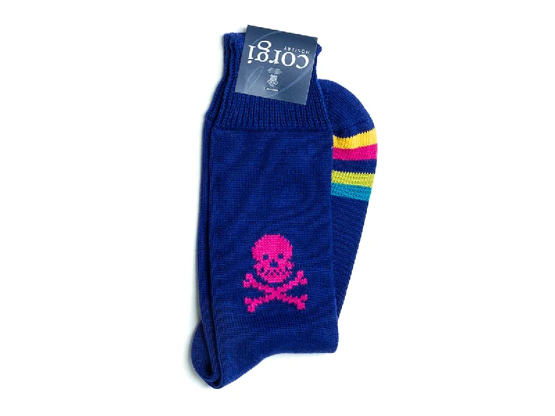Midnight Madness Large Skull Socks Purple