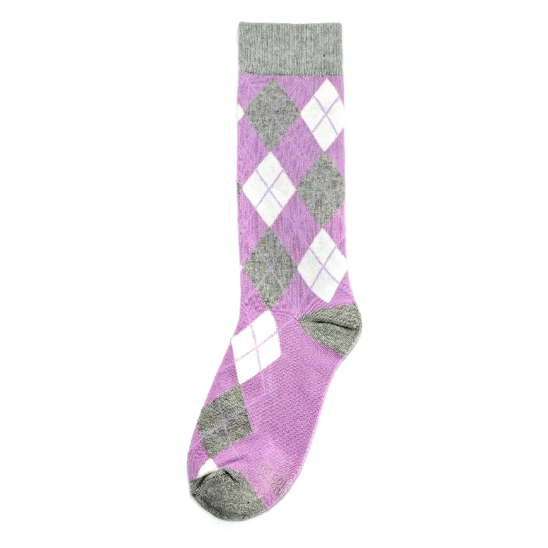 Final Clearance Lavender and Grey Argyle Socks