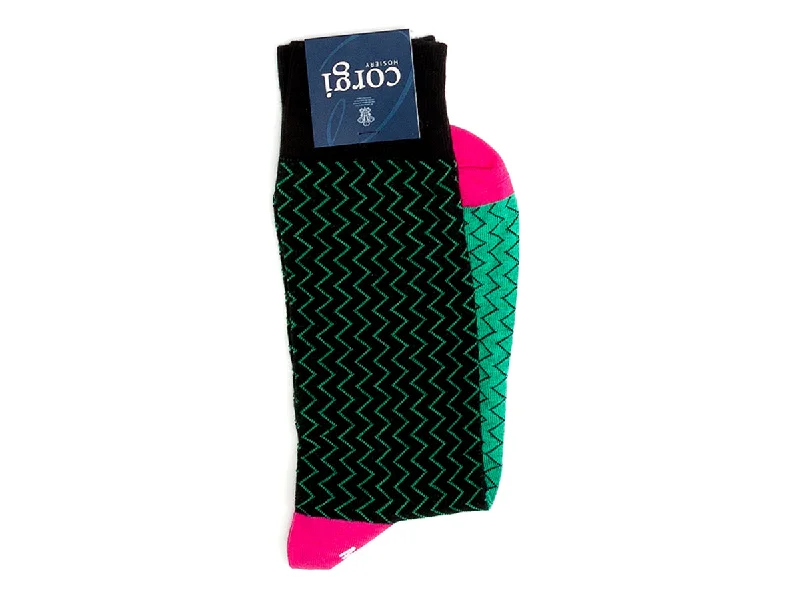 Major Deal Lightning Stripe Socks Green