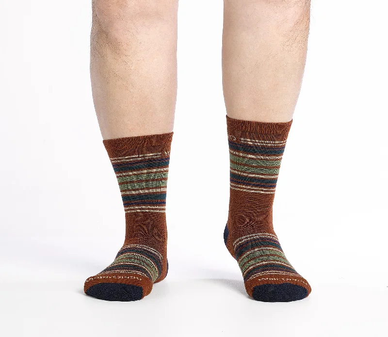 The Best Deal Men’s Multi Stripe Cushioned Micro Crew Socks