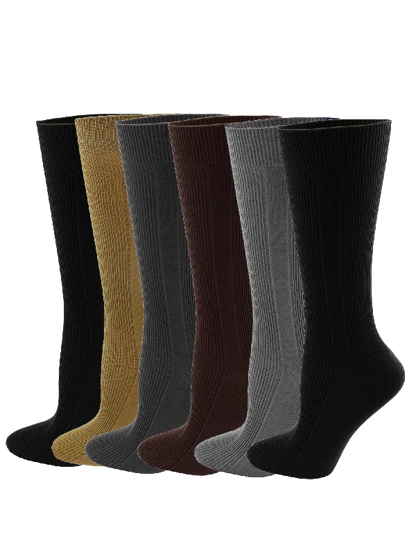 Now Available Mens 6 Pack Neutral Color Cool Comfort Lightweight Thin Dress Socks