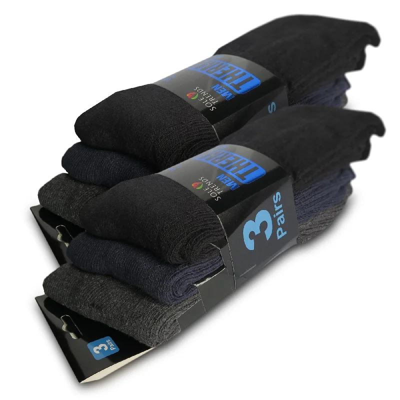The Best Prices Men's 6 Pack Thick Thermal Crew Cold Weather Boot Socks for Winter Outdoor Activities The Best Prices Men's 6 Pack Thick Thermal Crew Cold Weather Boot Socks for Winter Outdoor Activities