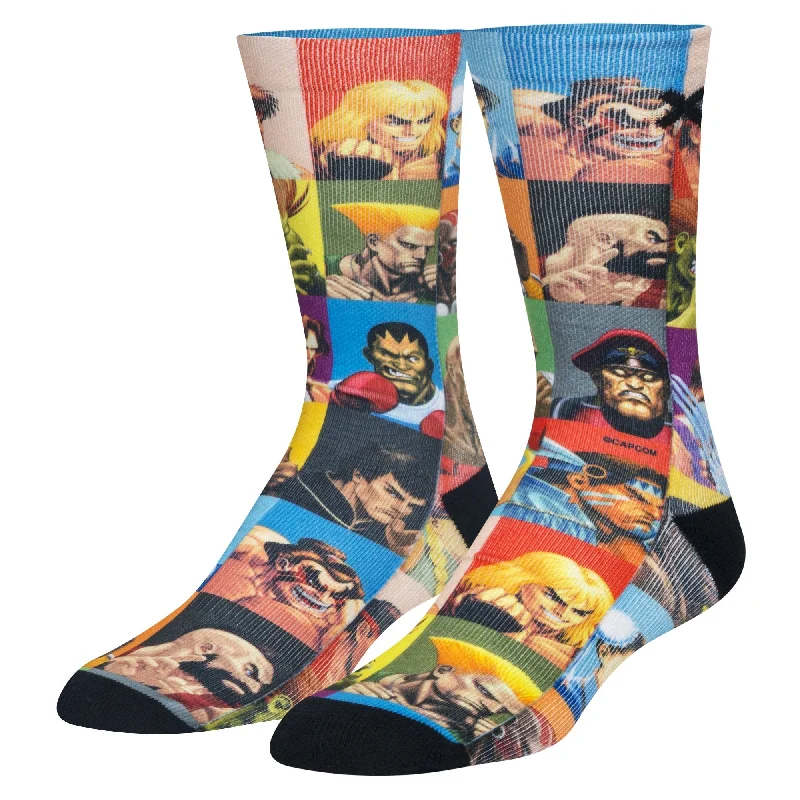 Overstock Sale "Choose Your Fighter" Cotton Crew Socks by ODD Sox
