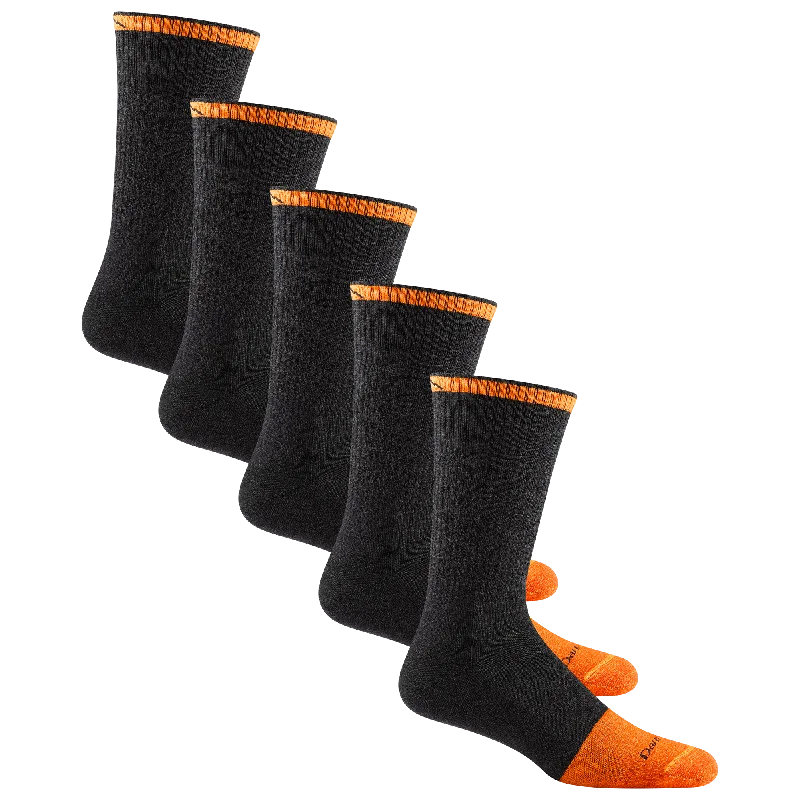 Crazy Savings Men's Steely Boot Work Sock 5-Pack